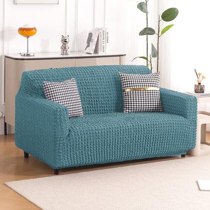 Aria Nova Elastic 280 GSM Stretchable Bubble Sofa Cover, Tropical Teal