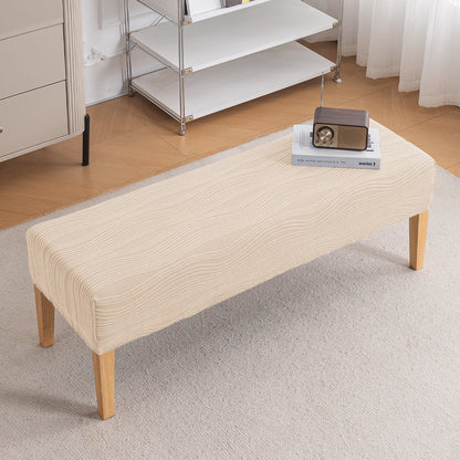 Nestiva Series 200gsm Knitting Jacquard Bench Cover - Skimmed Cream