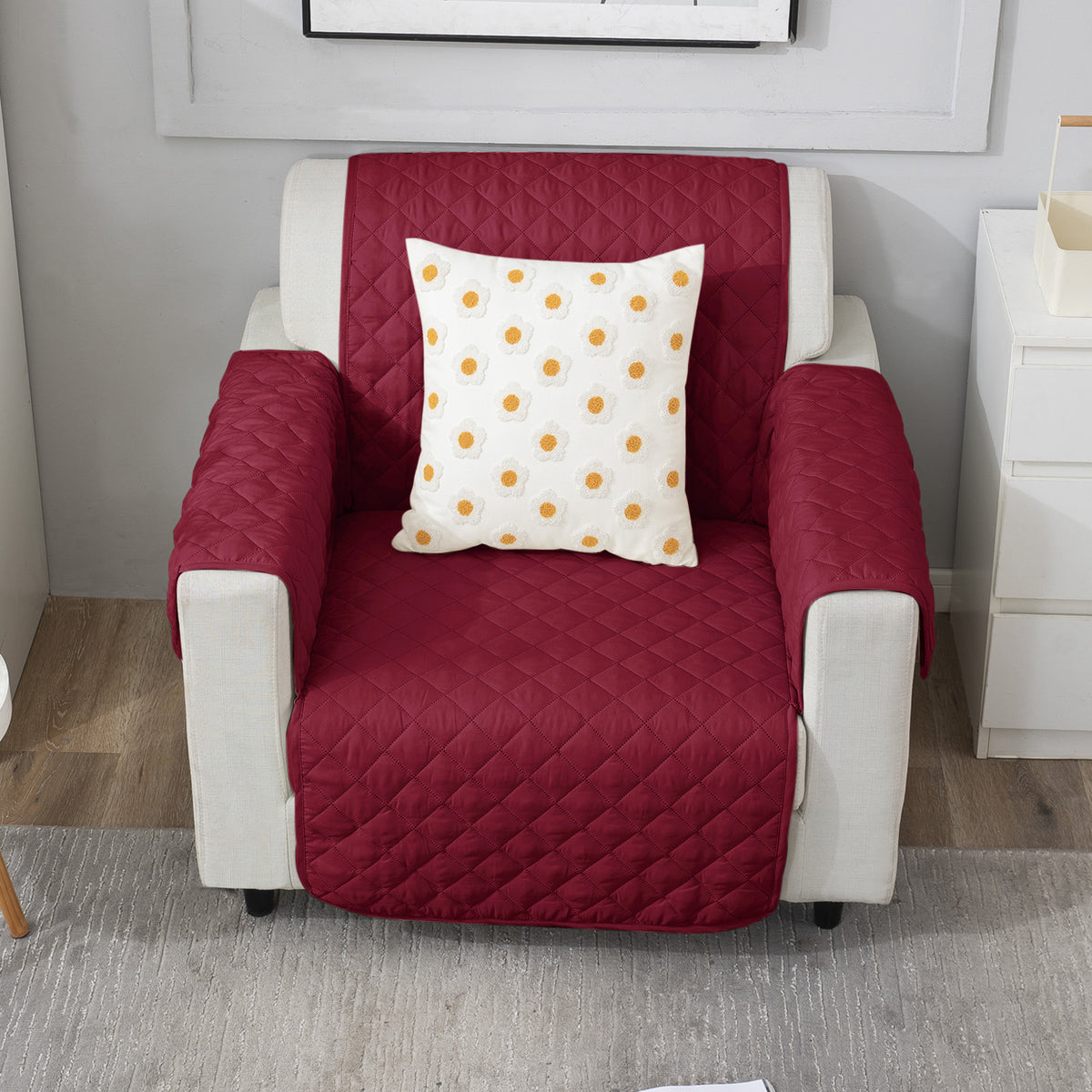 Maroon premium sofa chair covers