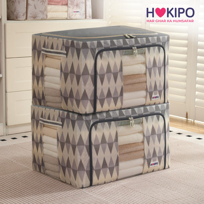 Folding Cloth Storage Box and Organizer for Wardrobe - Ash Mirage
