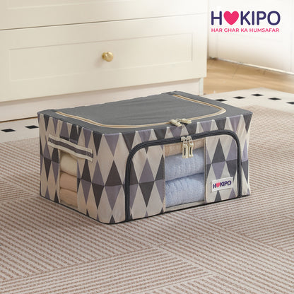 Folding Cloth Storage Box and Organizer for Wardrobe - Ash Mirage