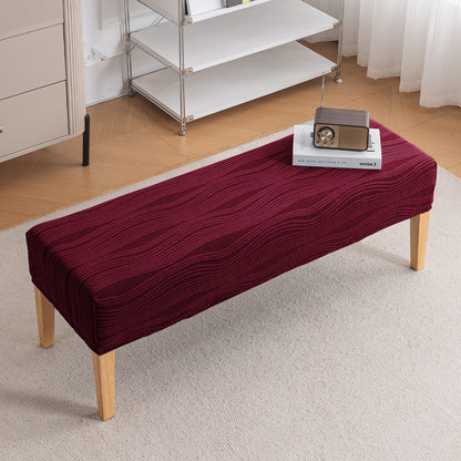Nestiva Series 200gsm Knitting Jacquard Bench Cover - Burgundy