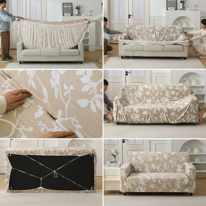 Guide on how to put an elastic sofa cover
