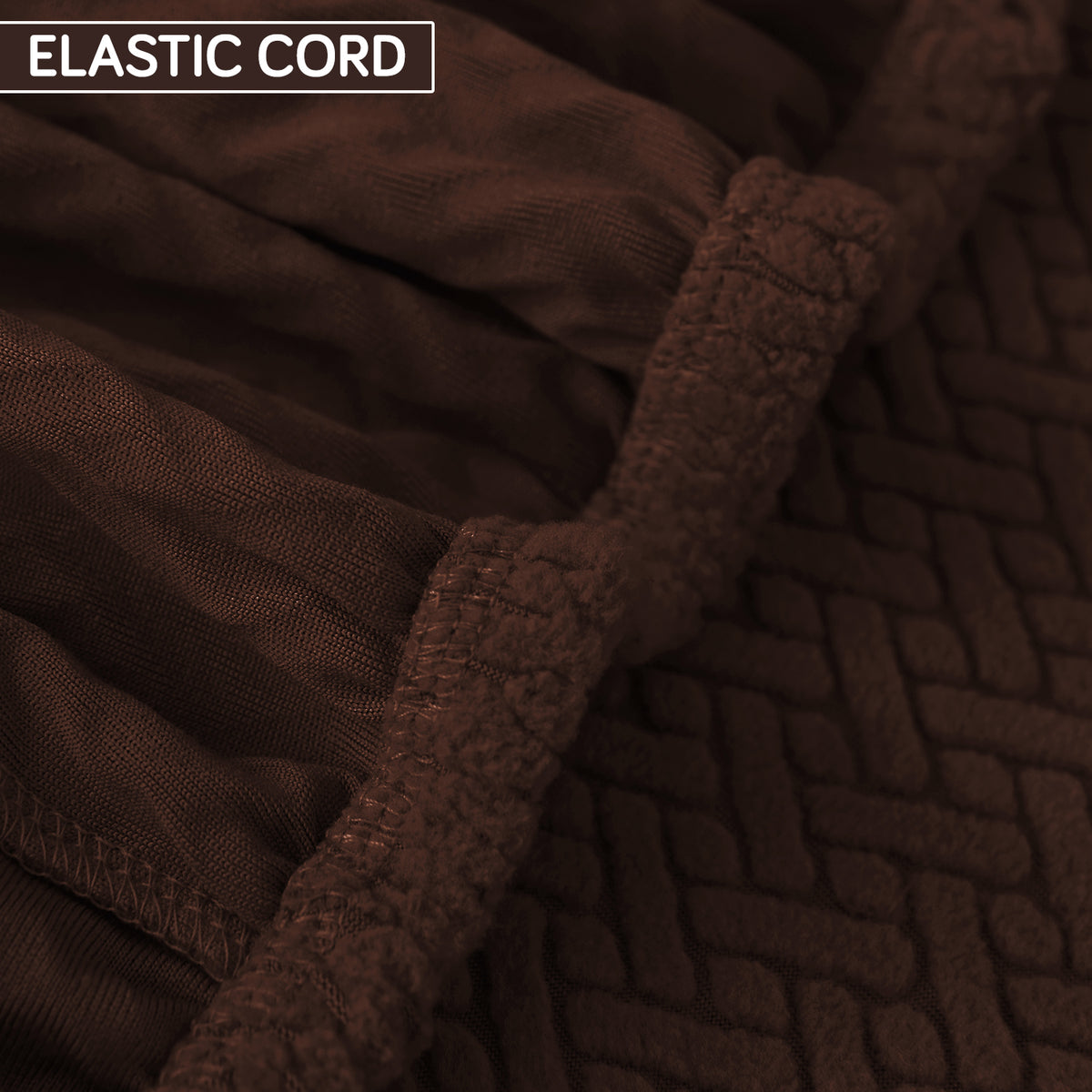 Premium Jacquard Stretchable Tub Chair Cover Slipcover, Chocolate Brown