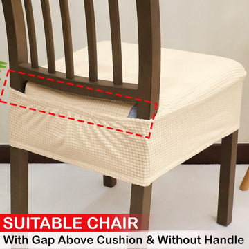 Dining Chair Covers, Cushion Covers Beige - HOKIPO | Har Ghar ka Humsafar