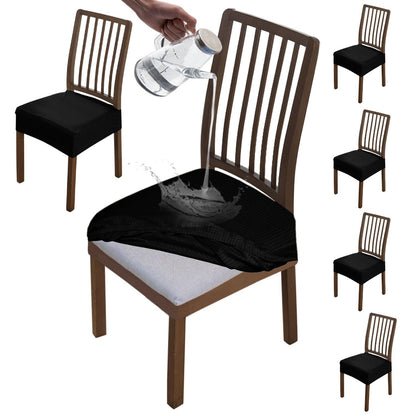 Dining Chair Covers, Black - HOKIPO | Har Ghar ka Humsafar