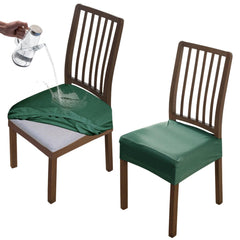 100% Waterproof Jacquard Dining Chair Seat Cushion Cover, Green - HOKIPO | Har Ghar ka Humsafar