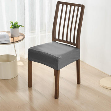 100% Waterproof Jacquard Dining Chair Seat Cushion Cover, Light Grey - HOKIPO | Har Ghar ka Humsafar
