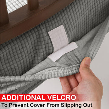 100% Waterproof Jacquard Dining Chair Seat Cushion Cover, Light Grey - HOKIPO | Har Ghar ka Humsafar