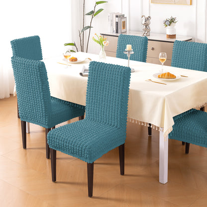 Aria Nova Bubble 280 GSM Dining Chair Cover Set of 1/2/4/6, Tropical Teal