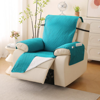 Quilted Recliner Mats for 1 Seater Recliner Sofa, Teal