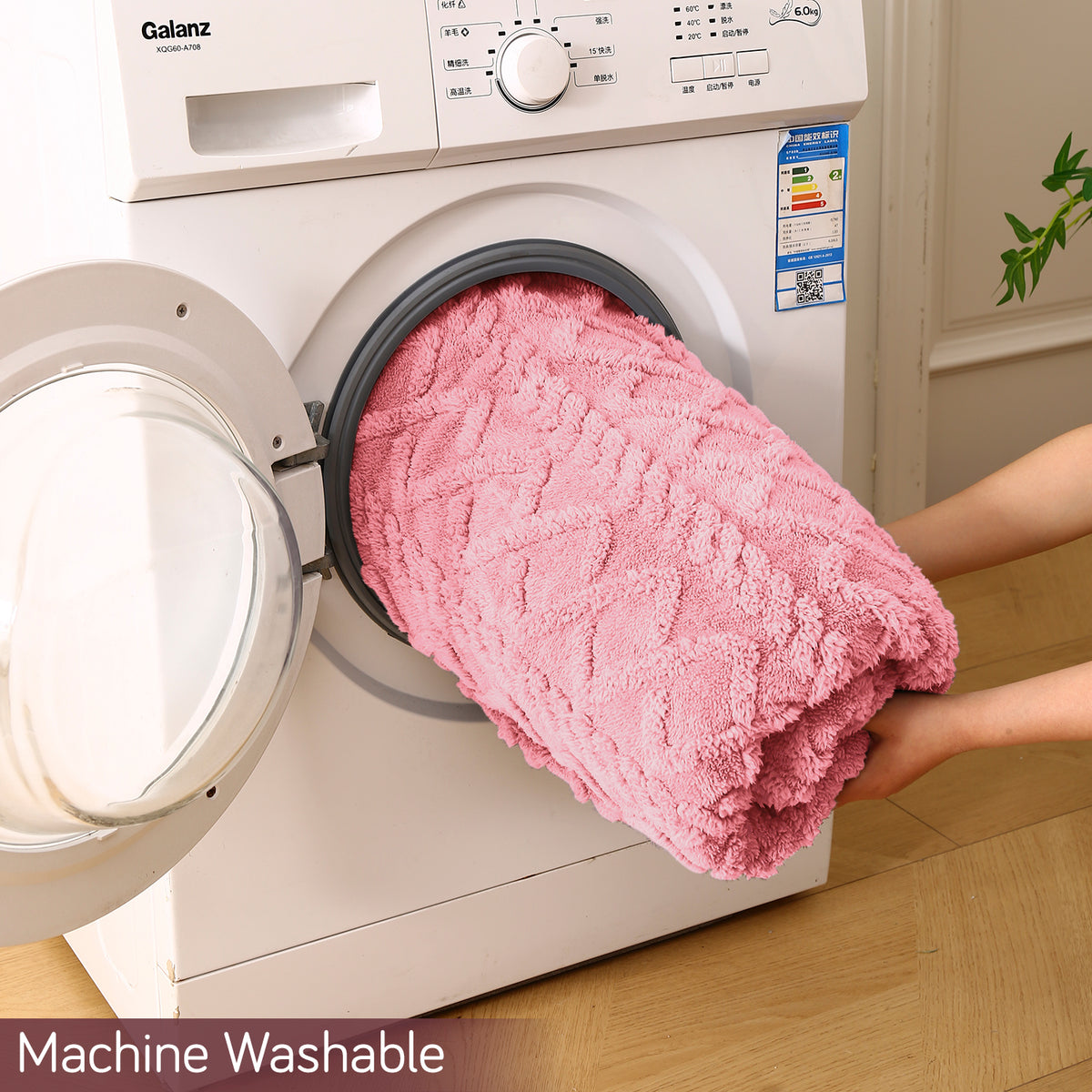 Buy Baby Pink Colour AC Throw Blanket | Machine Washable | HOKIPO