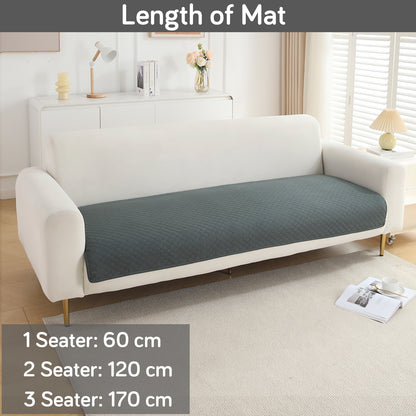 Quilted Sofa Cover Mat for 1/2/3 Seater Sofa, Grey