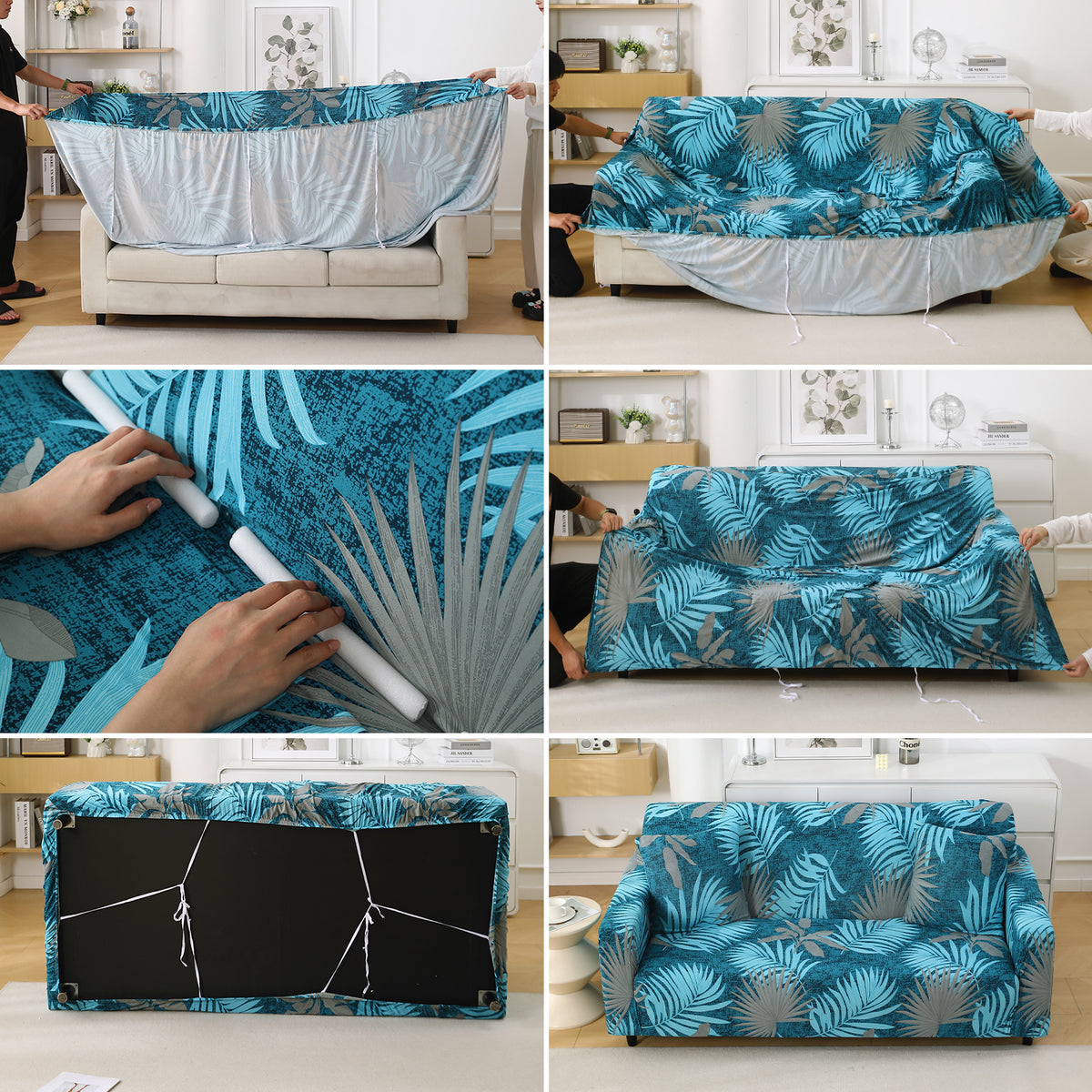 Step-by-step guide on how to put an stretchable sofa cover