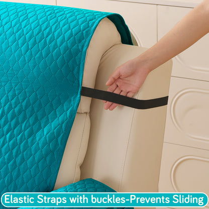 Quilted Recliner Mats for 1 Seater Recliner Sofa, Teal