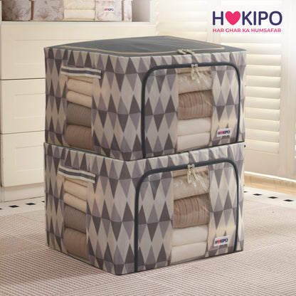 Folding Cloth Storage Box and Organizer for Wardrobe - Ash Mirage