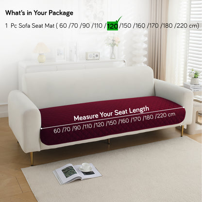 HOKIPO Waterproof Quilted Mats, Burgundy