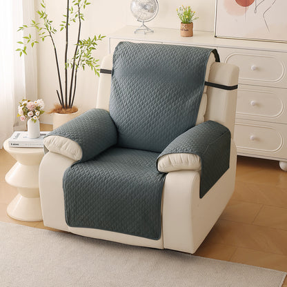 Quilted Recliner Mats for 1 Seater Recliner Sofa, Grey