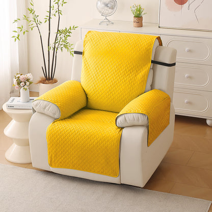 Quilted Recliner Mats for 1 Seater Recliner Sofa, Yellow