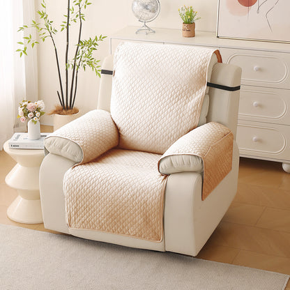Quilted Recliner Mats for 1 Seater Recliner Sofa, Beige
