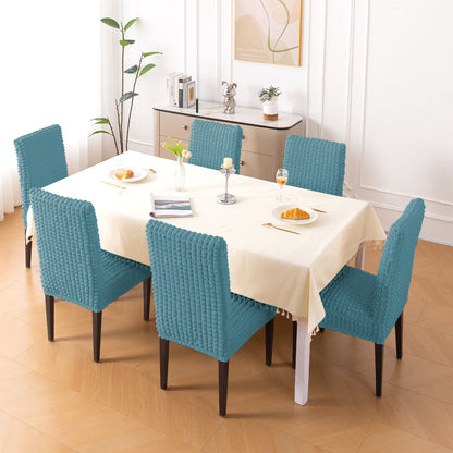 Aria Nova Bubble 280 GSM Dining Chair Cover Set of 1/2/4/6, Tropical Teal