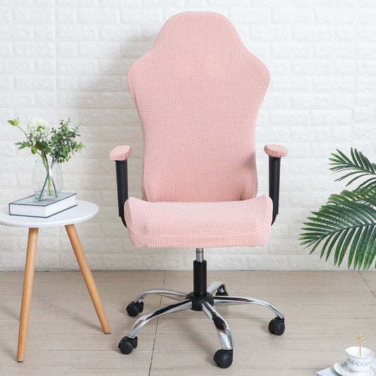 Gaming Chair Cover Stretchable Elastic Jacquard Computer Rotating Chair Seat Covers Slipcover, Pink