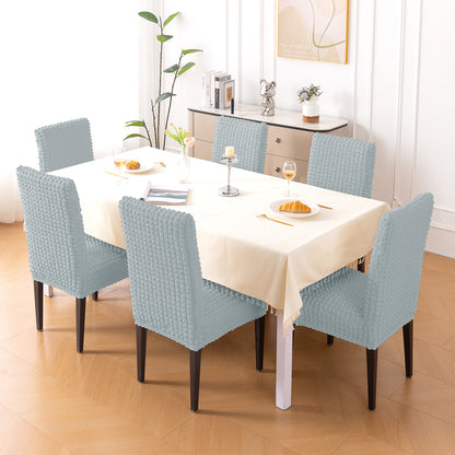 Aria Nova Bubble 280 GSM Dining Chair Cover Set of 1/2/4/6, Light Grey