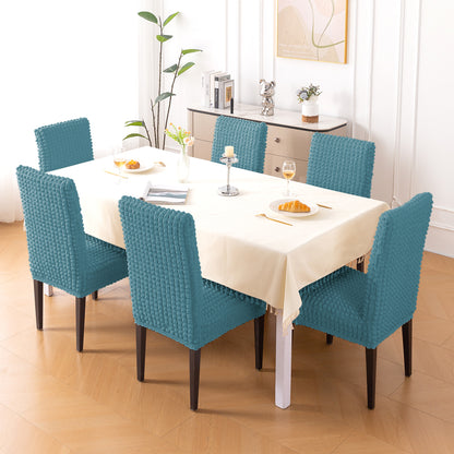 Aria Nova Bubble 280 GSM Dining Chair Cover Set of 1/2/4/6, Tropical Teal