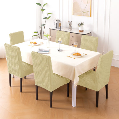 Aria Nova Bubble 280 GSM Dining Chair Cover Set of 1/2/4/6, Beige