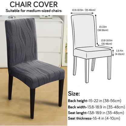 Nestiva Series Stretchable Knitting Jacquard Chair Cover - Porpoise Grey