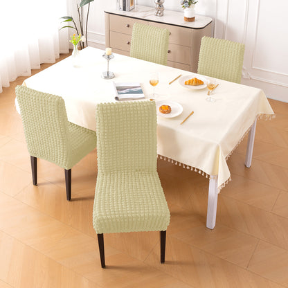 Aria Nova Bubble 280 GSM Dining Chair Cover Set of 1/2/4/6, Beige