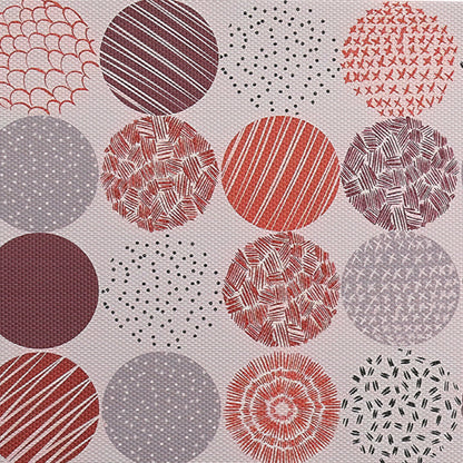 Color Splash PVC Mats for Dining Table, Bloom Circles - Rose Dust