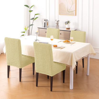Aria Nova Bubble 280 GSM Dining Chair Cover Set of 1/2/4/6, Beige