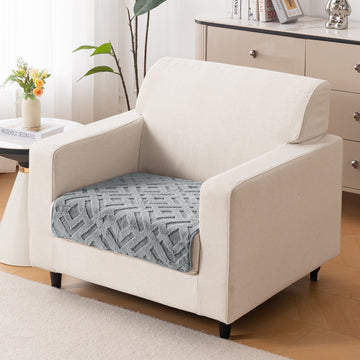 Velvet Maze Sofa Cover Mat, Dark Grey