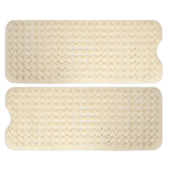 PVC Shower Mat Anti-Slip with Massage Acupressure Points, 40x100 cm, Beige