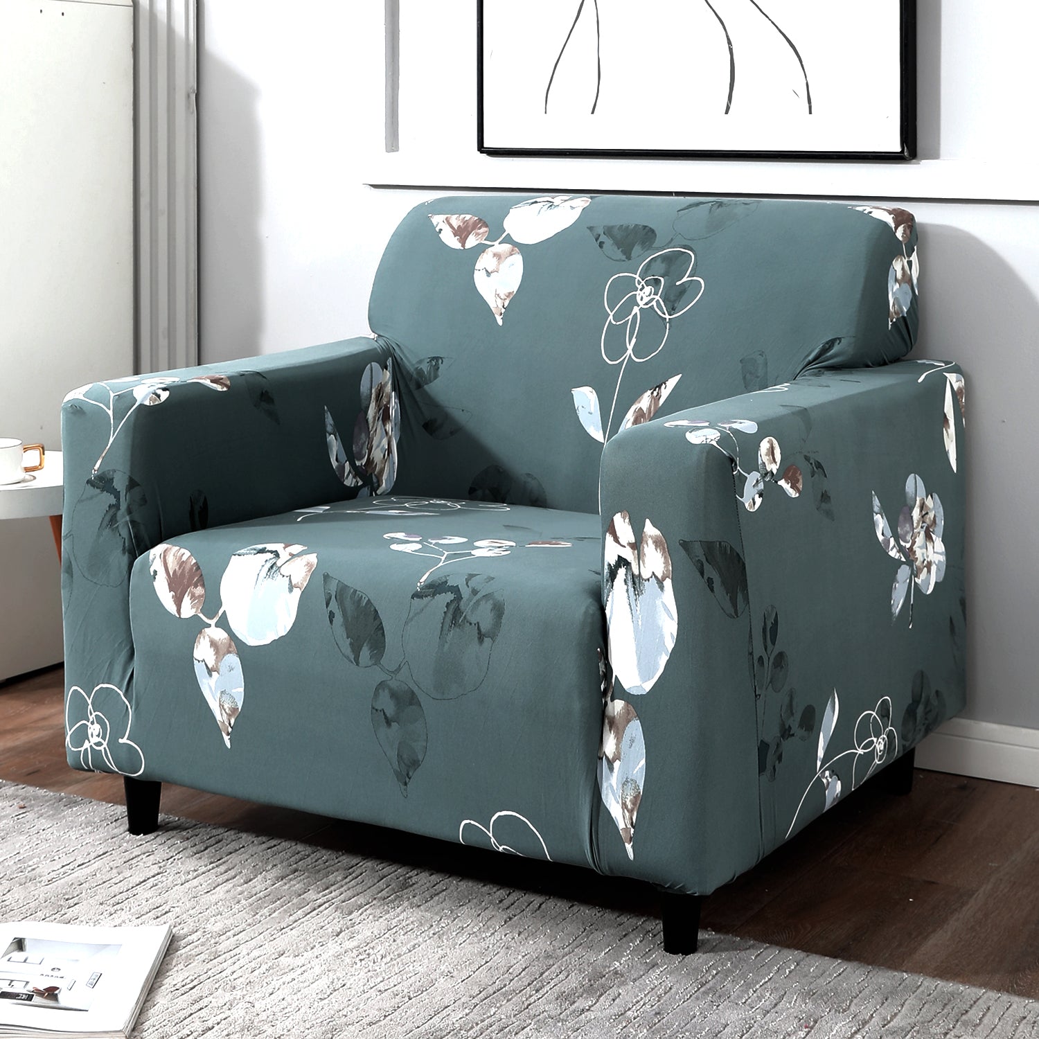 Smokey Grey stretchable single sofa cover​