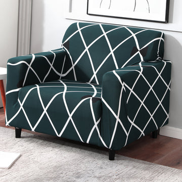 Teal Diamond stretchable single sofa cover​