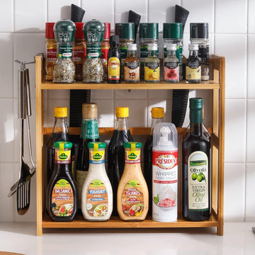 Tier Spice Rack Organizer for Kitchen Platform Counter Top Rack Storage  Shelf Stand