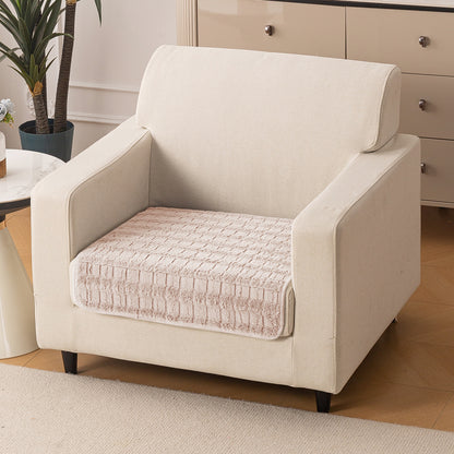 'Plush Haven' Premium Anti Slip Sofa Cover Mat, Beige