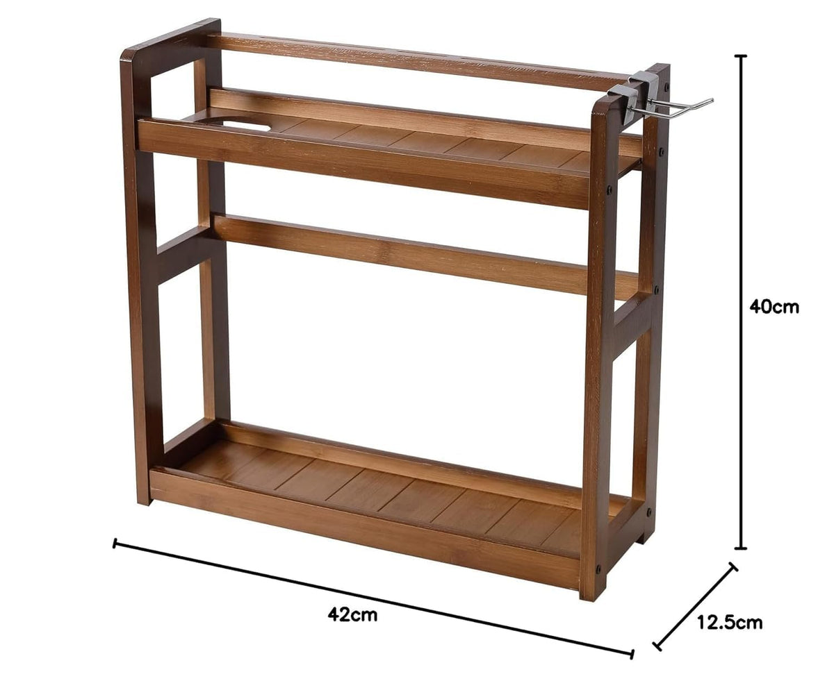 2 Tier Spice Rack Organizer for Kitchen Platform Counter Top Rack Storage Shelf Stand