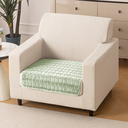 'Plush Haven' Premium Anti Slip Sofa Cover Mat, Pastel Green