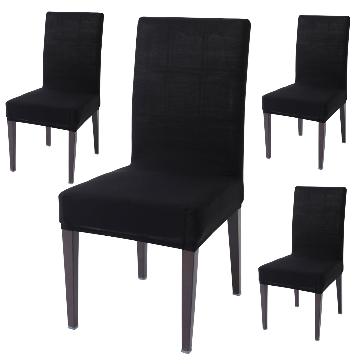 Elastic Stretchable Dining Chair Cover, Black