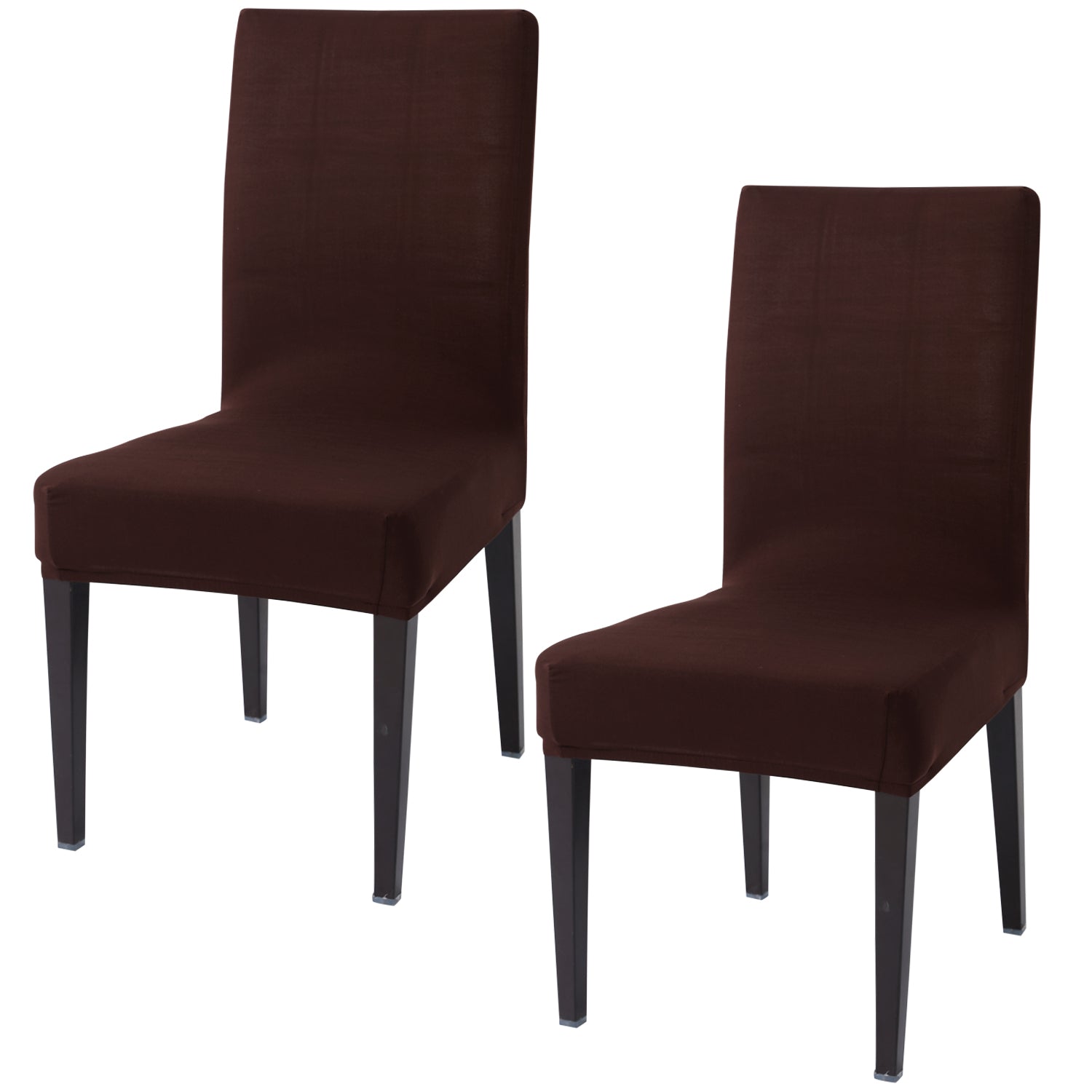 Elastic Stretchable Dining Chair Cover, Chocolate Brown