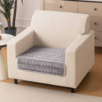'Plush Haven' Premium Anti Slip Sofa Cover Mat, Light Grey