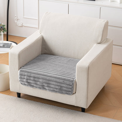 Faux Rabbit Fur Plush Anti-Slip Sofa Mat |Snuggle Fur Grey