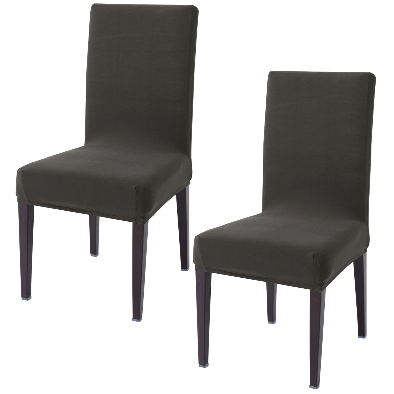 Elastic Stretchable Dining Chair Cover, Dark Grey