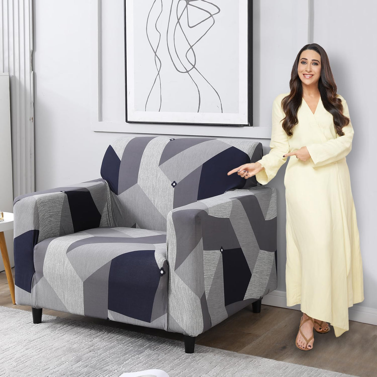  Grey 1 Seater sofa cover