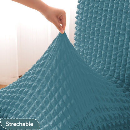 Aria Nova Bubble 280 GSM Dining Chair Cover Set of 1/2/4/6, Tropical Teal