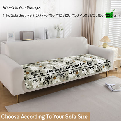 HOKIPO Water Repellent + Waterproof Quilted Sofa Mats, Feather Brown Floral