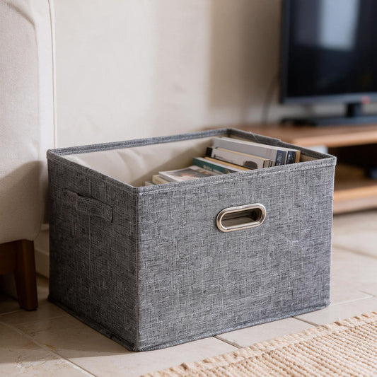 Multipurpose Foldable Storage Box with Lid, Medium / Large / Extra Large, Grey